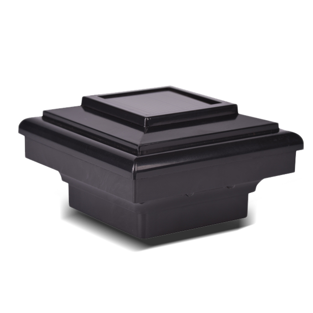 2211-F7 BL Black Decorative Solaris Square Columna Post Cap Light 2211-F7 BL Black Decorative Solaris Square Columna Post Cap Light