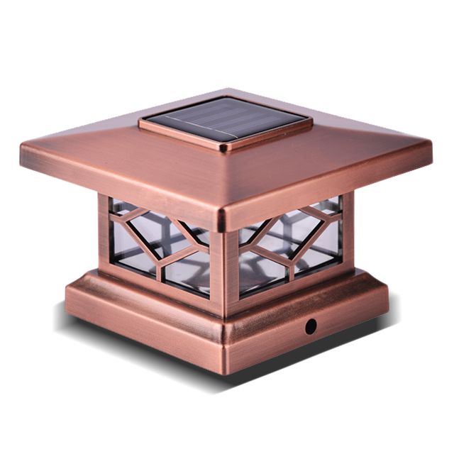 2211-PF4 CO Copper Plated Diamond Pattern Fence Deck or Patio Post Cap Light 2211-PF4 CO Copper Plated Diamond Pattern Fence Deck or Patio Post Cap Light
