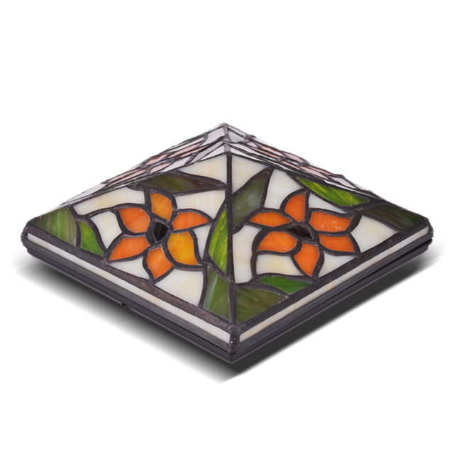 2211-TC1 Tiffany Glass and Plastic IMPERVIUS Post Cap 2211-TC1 Tiffany Glass and Plastic IMPERVIUS Post Cap